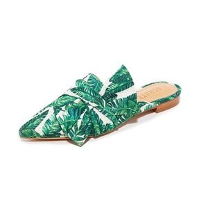 Schutz Palm Print Loafer Mule size 8